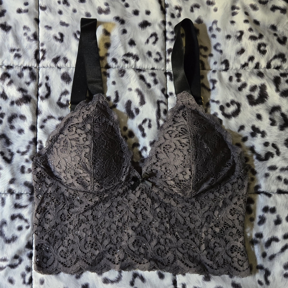 *Free Press Lace Longline Bralette Sz S